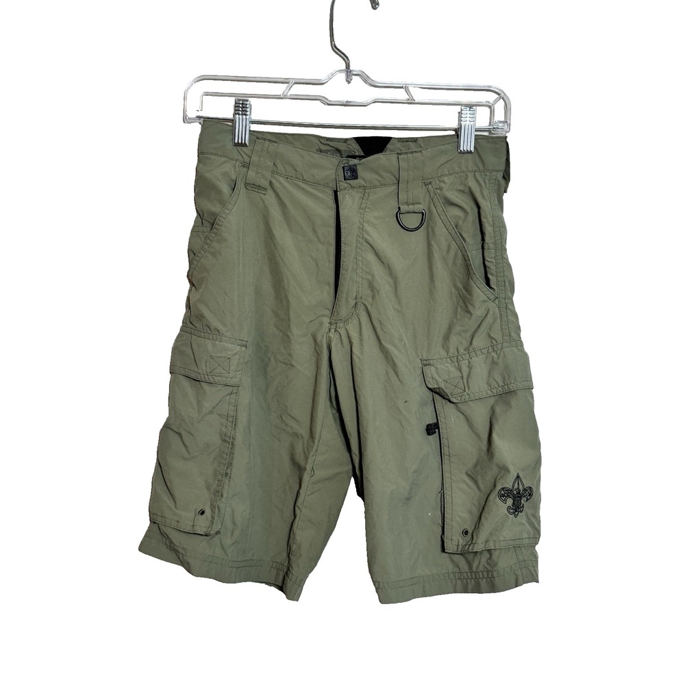 Boy Scouts of America Centennial Uniform Cargo Short Youth Large Green Nylon BSA